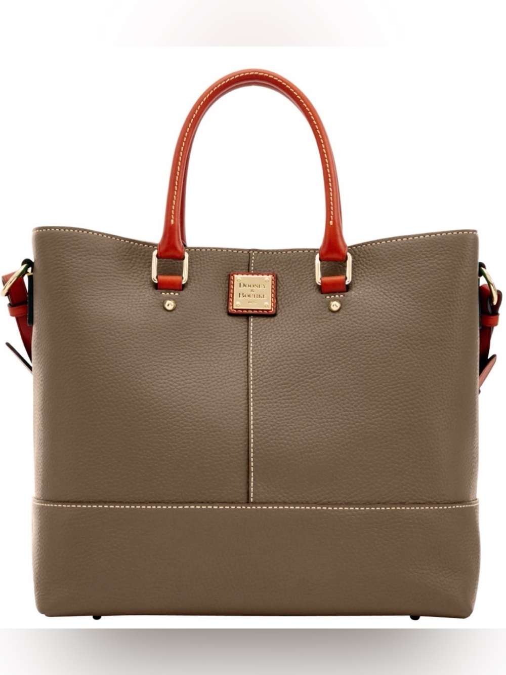 Dooney & Bourke Pebble Leather Chelsea Shopper in Elephant NWOT - Picture 6 of 6